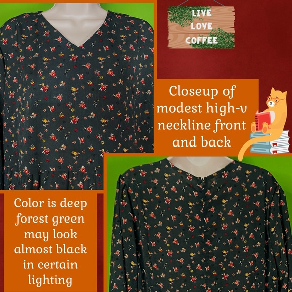 CELLABIE 2X DEEP FOREST GREEN maxi-long tiered-dress fashion - Picture 5 of 14